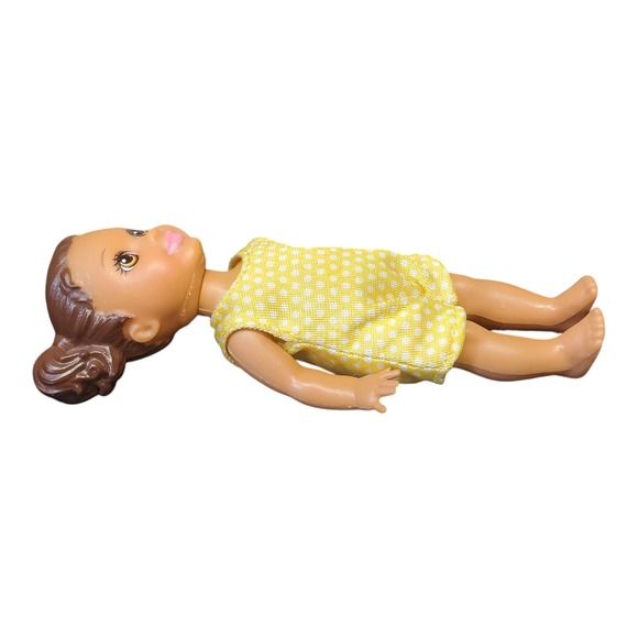 Mattel Kelly Doll 1994 Brunette Pigtails Yellow Romper Vintage Toy Figure Barbie - Picture 5 of 6